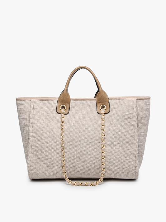 Canvas Satchel w/ Chain Strap