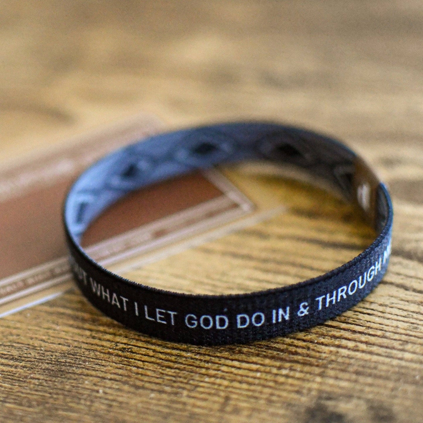 Pink Salt Riot - Life is About God Black Elastic Men's Wristband