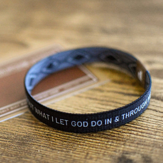 Pink Salt Riot - Life is About God Black Elastic Men's Wristband