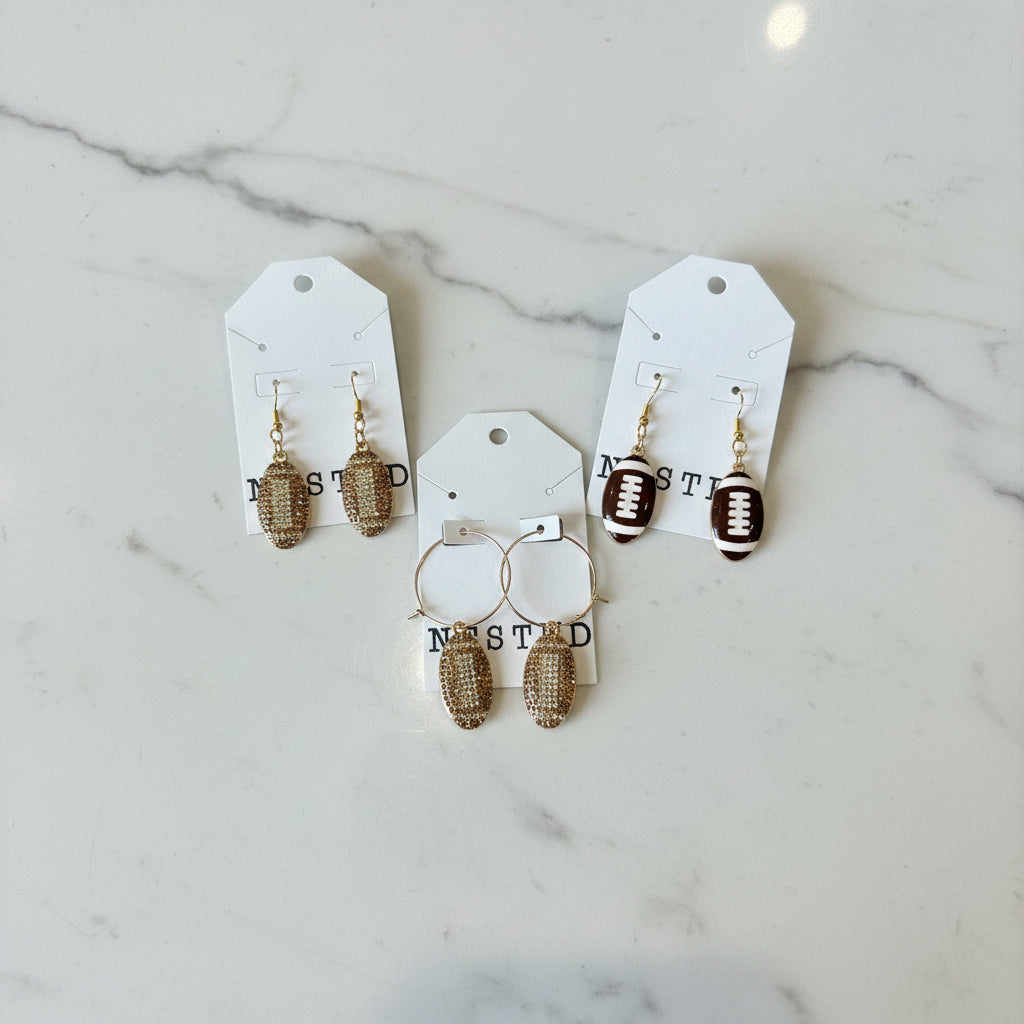 Football Charm Earrings