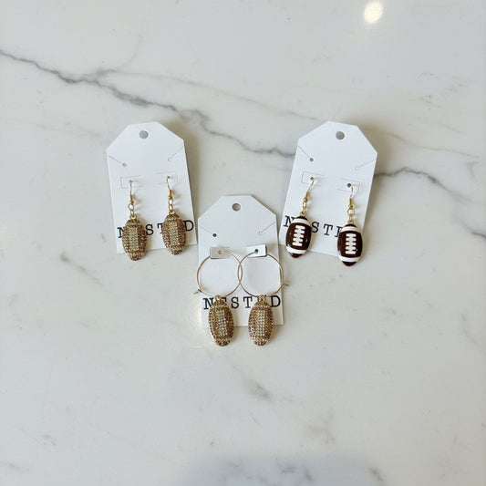 Football Charm Earrings