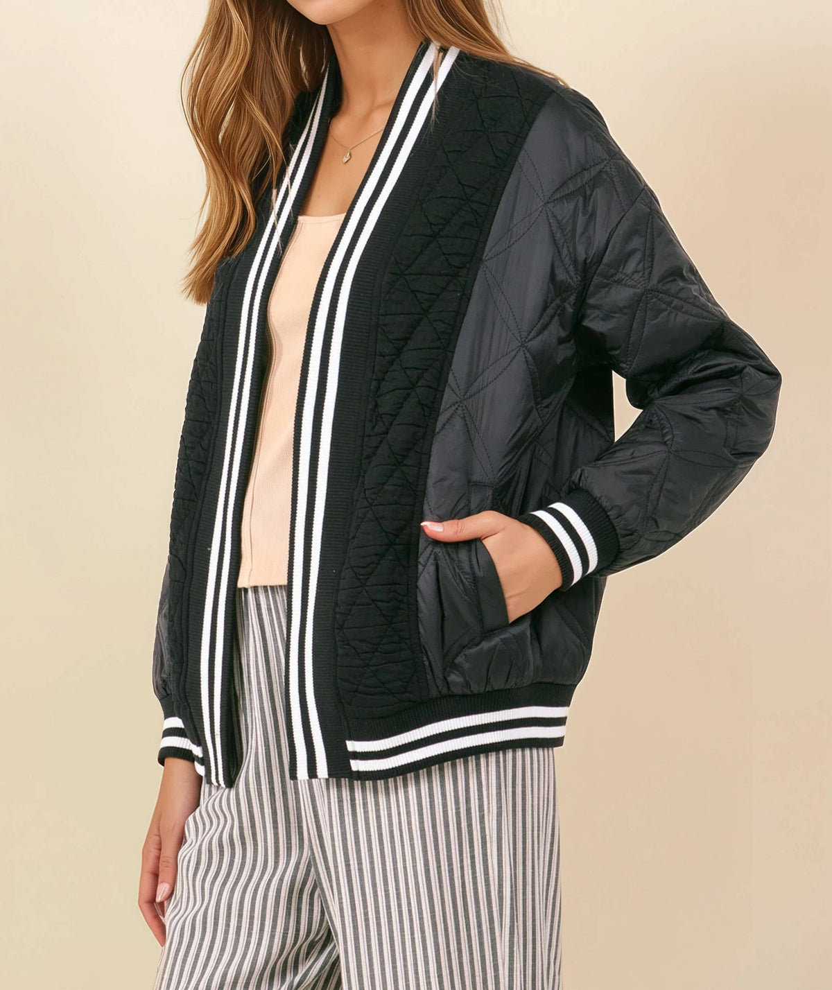 QUILTED CARDIGAN JACKET