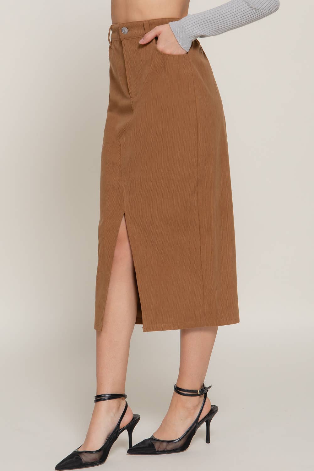 Corduroy Midi Skirt