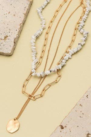 NATURAL STONE LAYER NECKLACE |