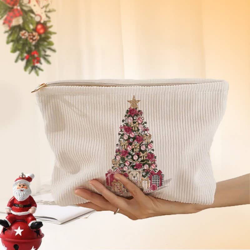 TRAVEL CHRISTMAS COSMETIC MAKEUP POUCH BAG