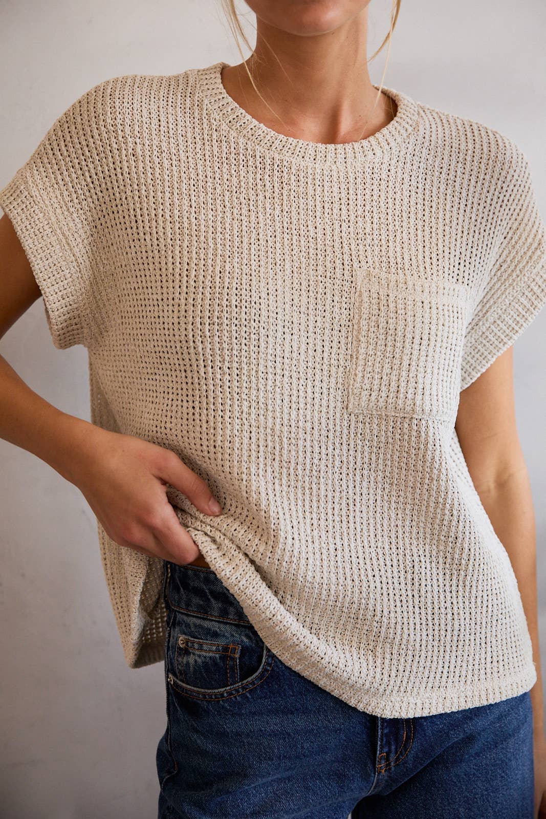 Knit Short Sleeve Top