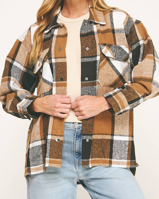 COZY CHIC OVERSIZED FLANNEL SHACKET