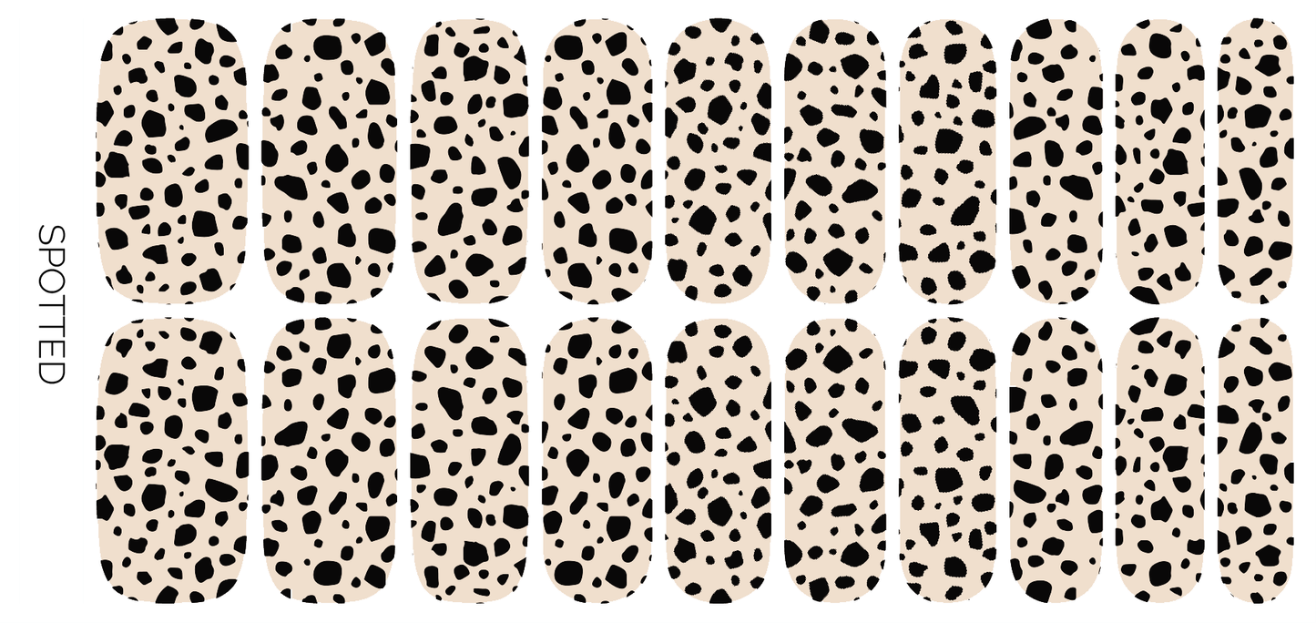 Ivy & Ash - Spotted | Classic Black & Ivory Dalmatian Print Nail Wrap