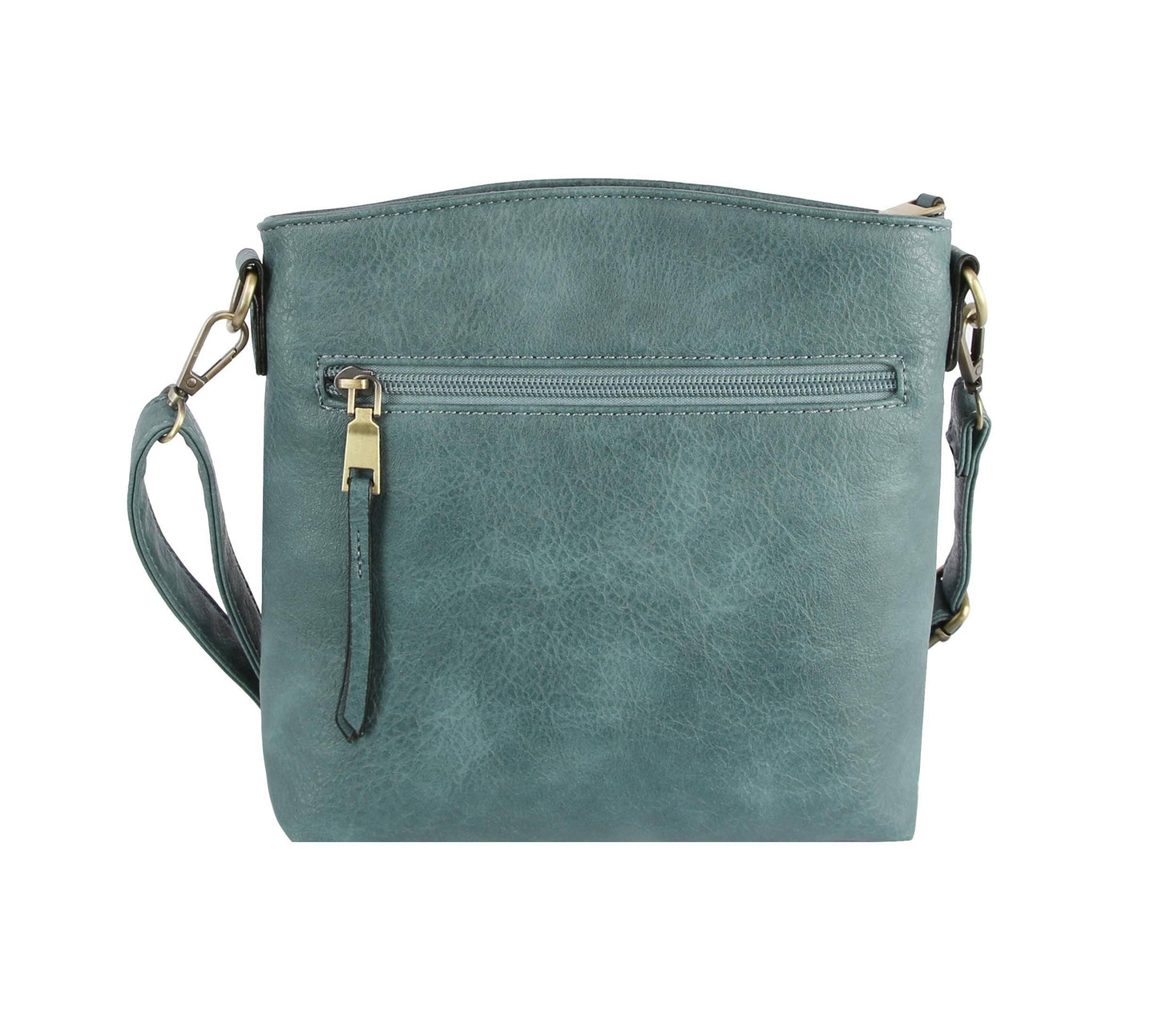 Triple Zipper Crossbody Bag