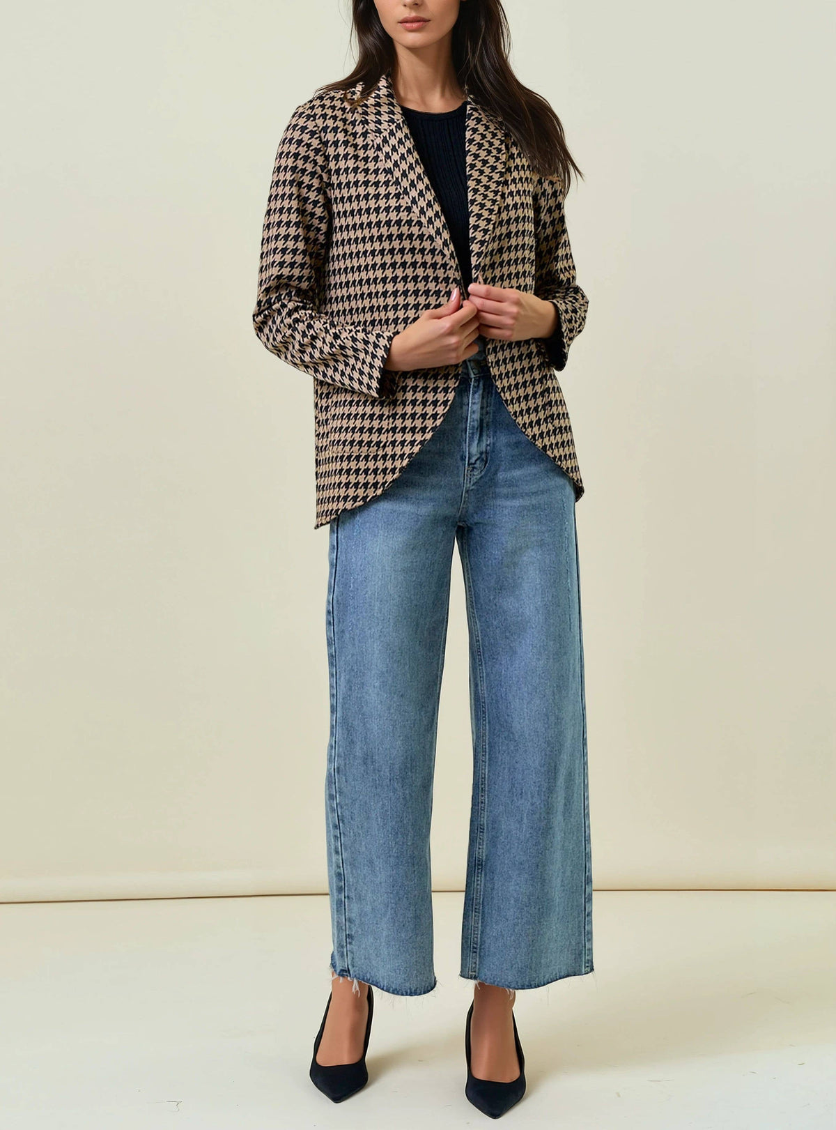 HOUNDSTOOTH BLAZER JACKET
