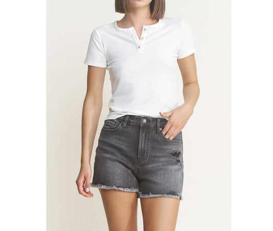 Mica Denim - SUPER HIGH DISTRESSED SHORTS