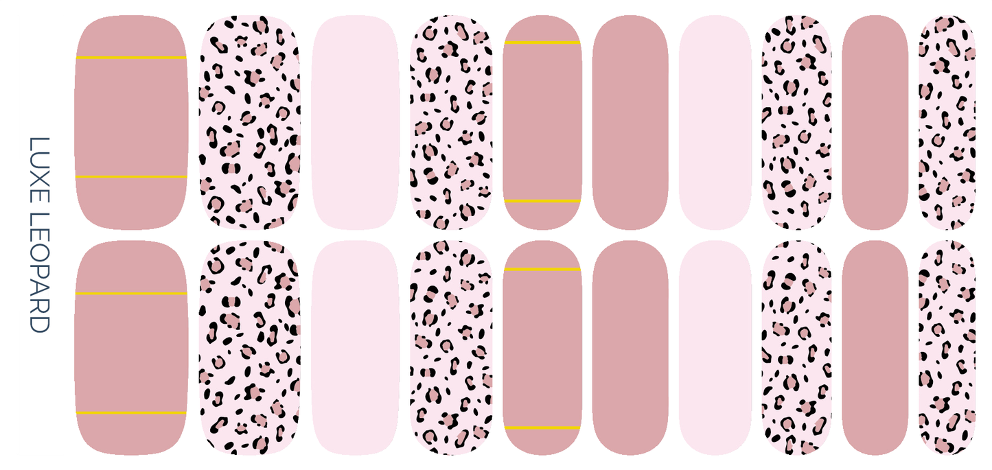 Ivy & Ash - Luxe Leopard | Mauve Pink Animal Print Nail Art Nail Wrap