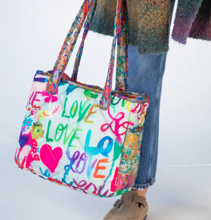 LOVED Reversible Puffy Tote