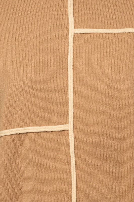 Contrast Binding Detail Sweater Top