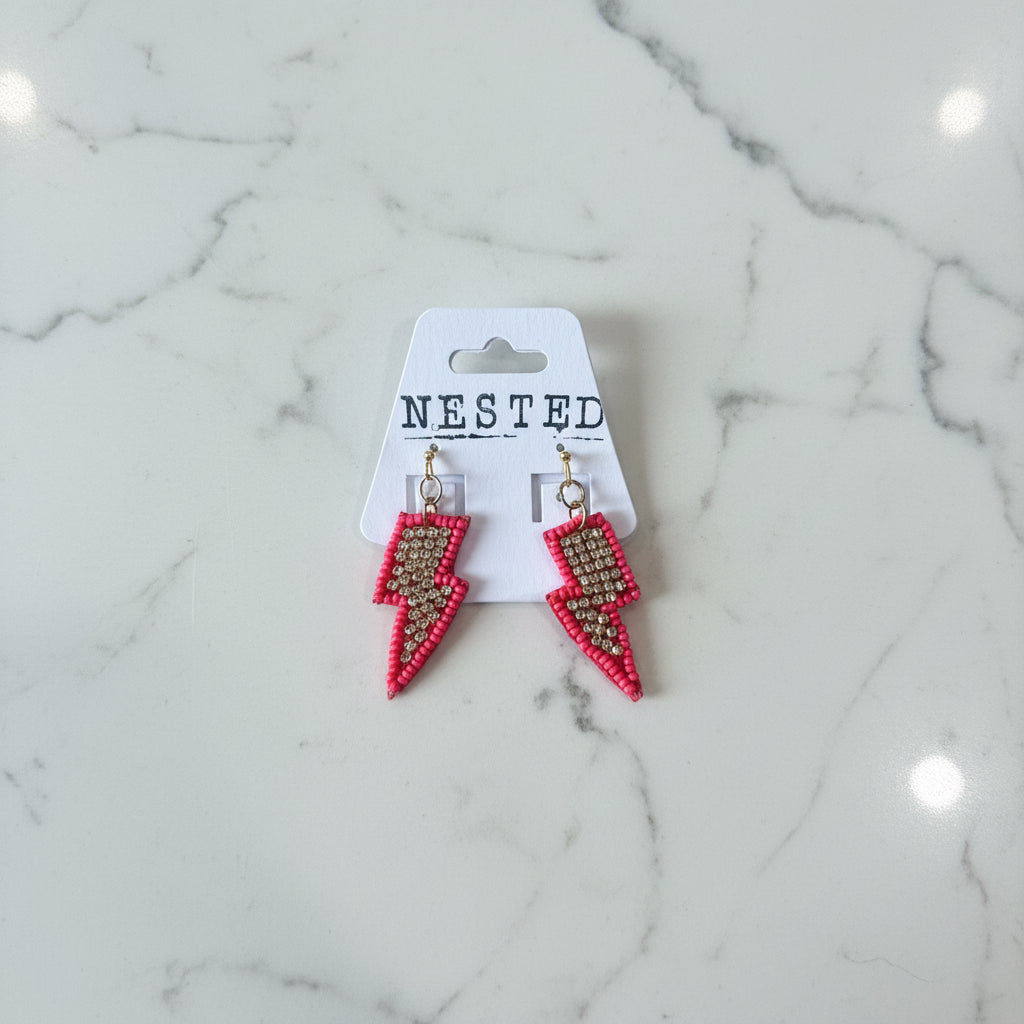 Lightening Beaded Earrings