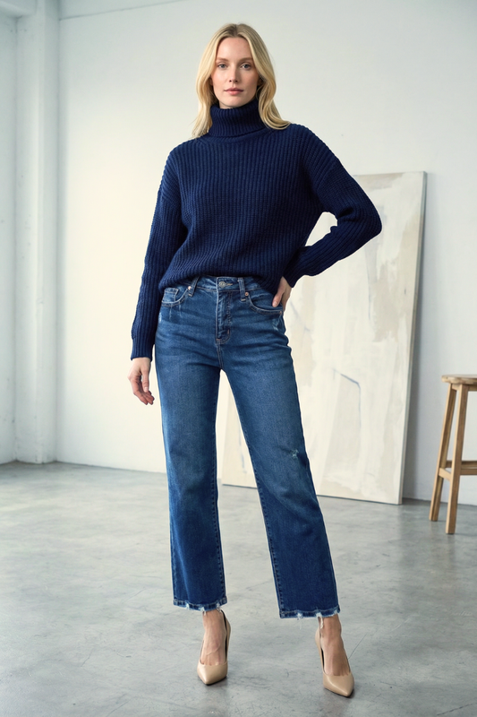 TUMMY CONTROL HIGH RISE STRAIGHT JEANS