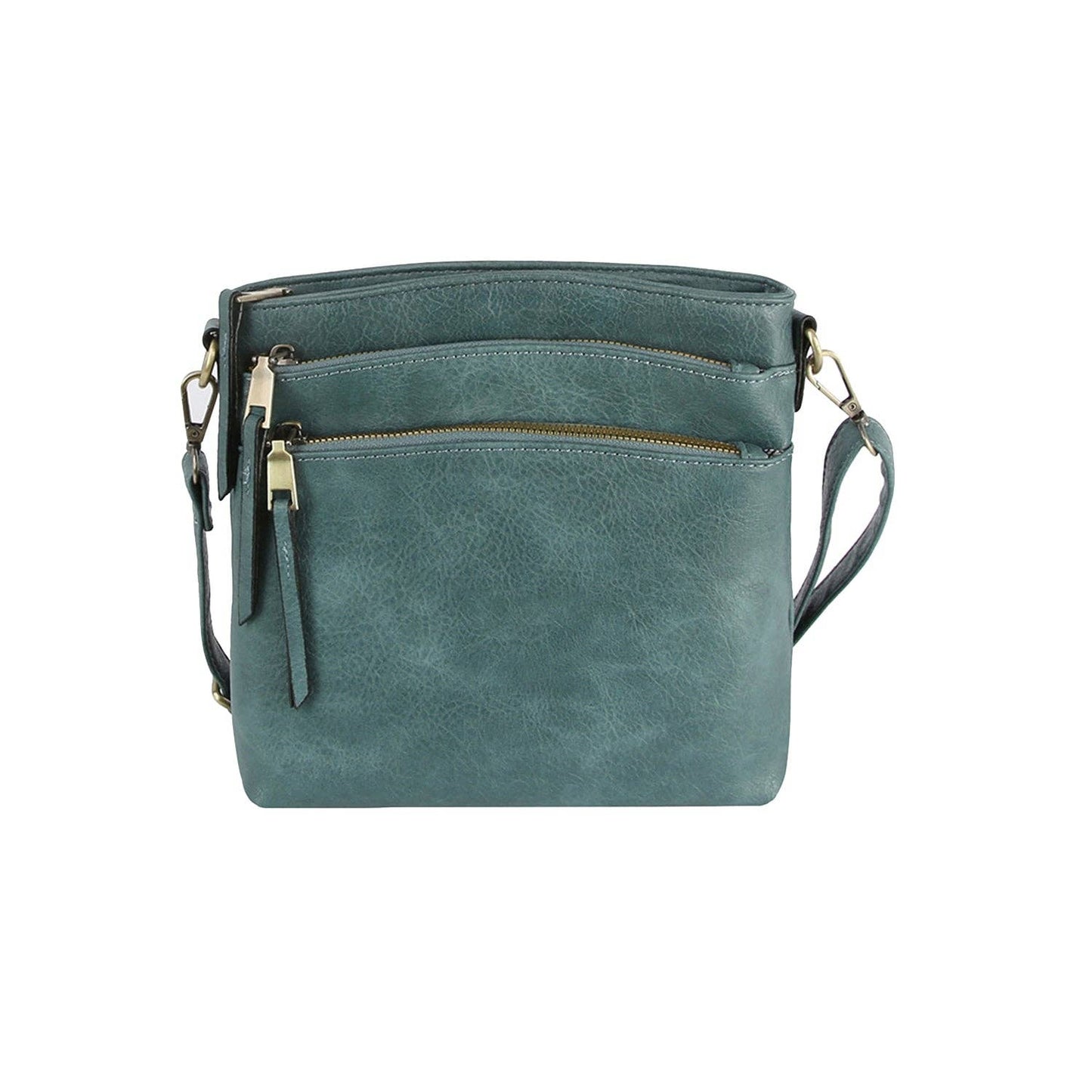 Triple Zipper Crossbody Bag