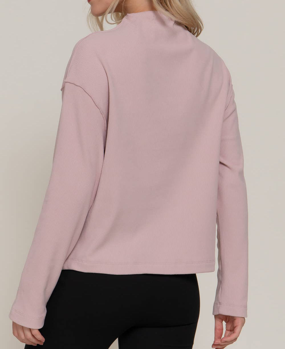 Seam Detail Brushed Rib Top