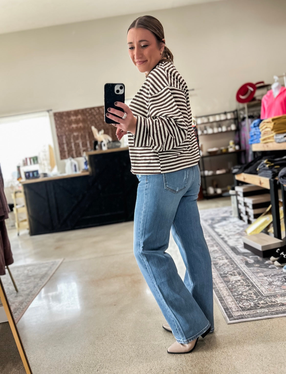 TUMMY CONTROL HIGH RISE STRAIGHT JEANS
