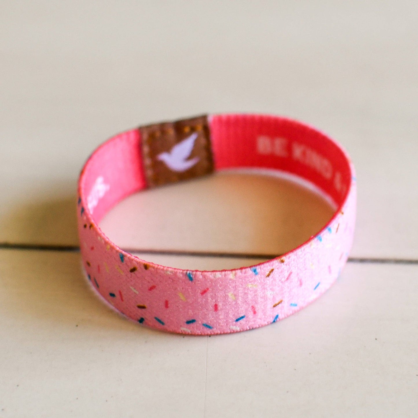 Pink Salt Riot - Kind and Brave Sprinkles Girls Elastic Bracelet