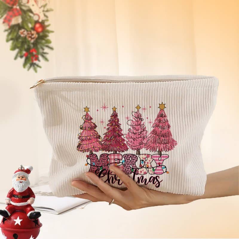 TRAVEL CHRISTMAS COSMETIC MAKEUP POUCH BAG