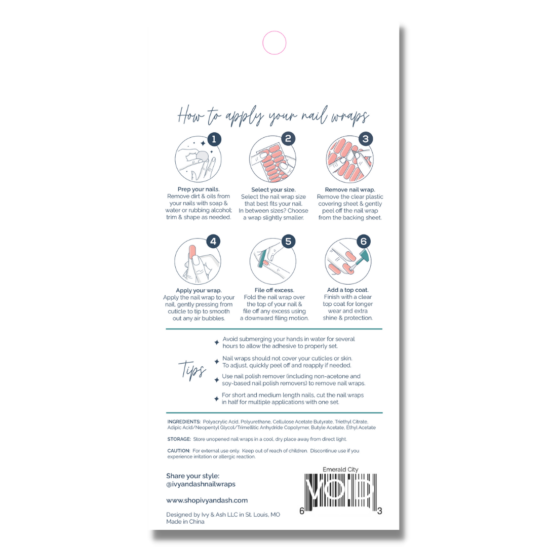 Ivy & Ash - Spotted | Classic Black & Ivory Dalmatian Print Nail Wrap