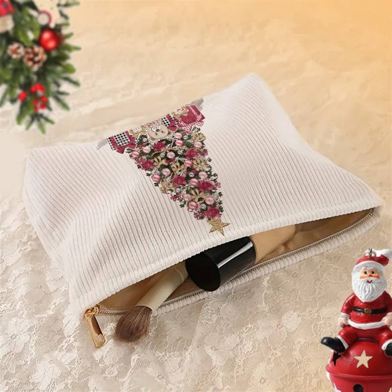 TRAVEL CHRISTMAS COSMETIC MAKEUP POUCH BAG