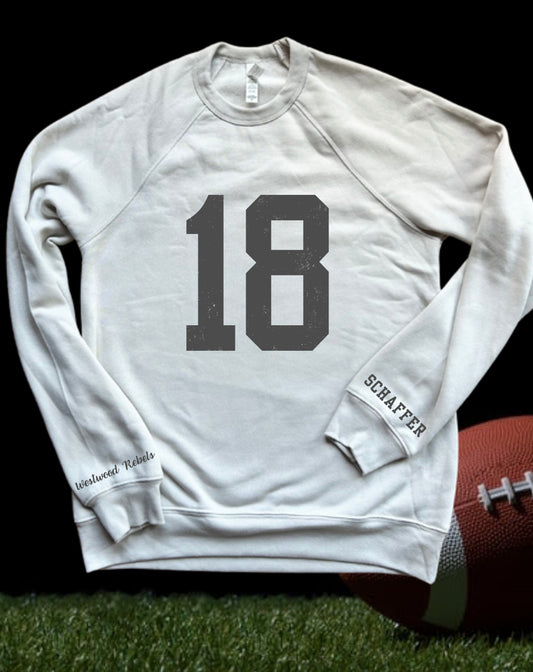 Custom Athlete Number Crewneck