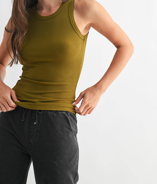 Essential Micro-Ribbed Athleisure Tank Top
