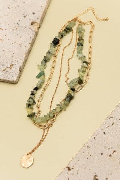NATURAL STONE LAYER NECKLACE |