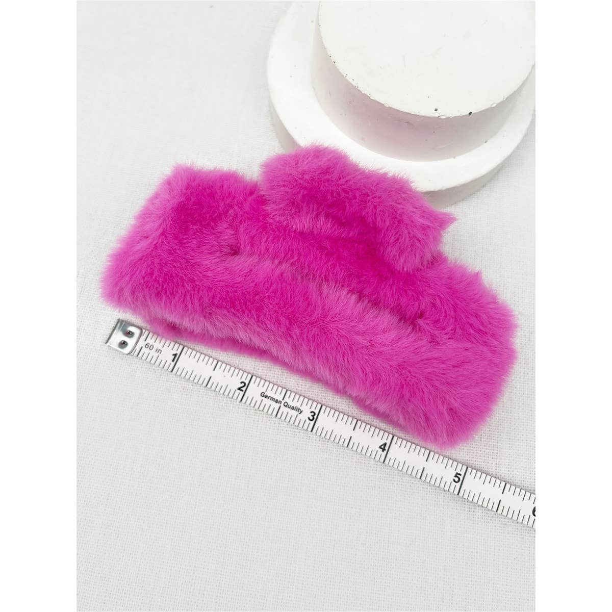 Large Rectangle Plush Hair Clip