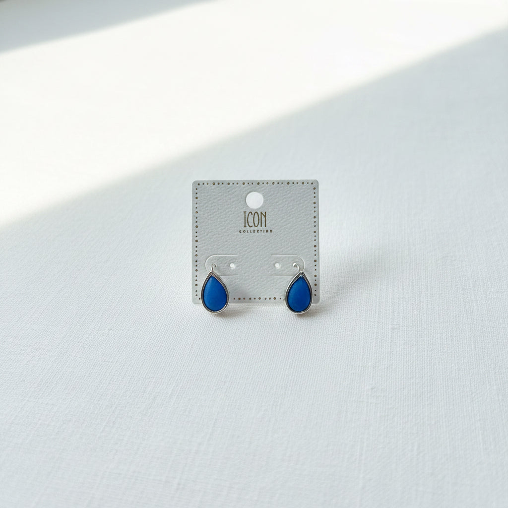 Blue Teardrop Dangles