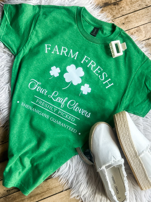 Farm Fresh Shamrocks Graphic Tee