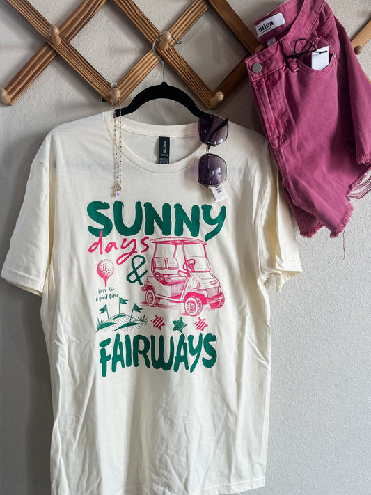 Sunny Days and Fairways Graphic Tee