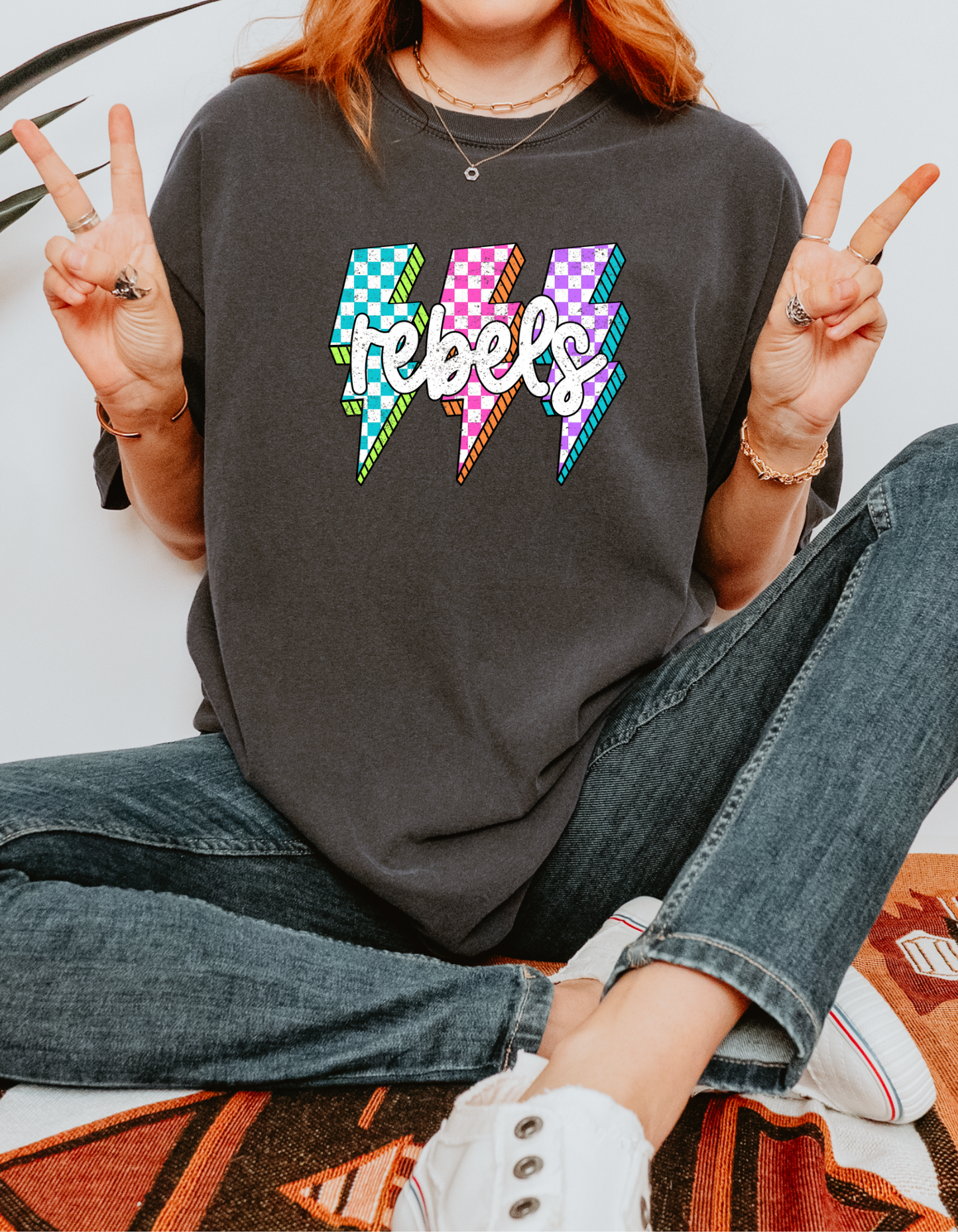 Rebels Lightening Graphic Top