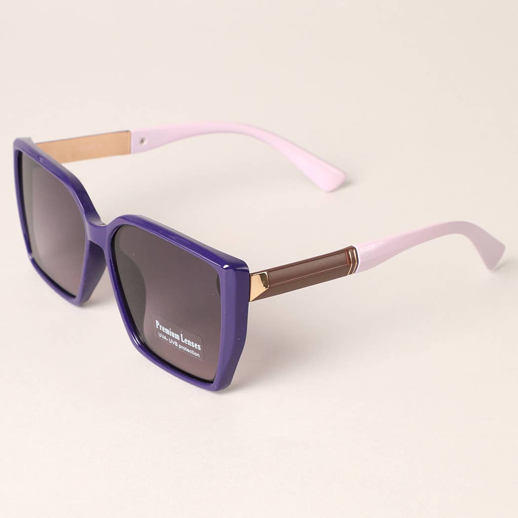 Square Shape Two-Toned Sunglasses