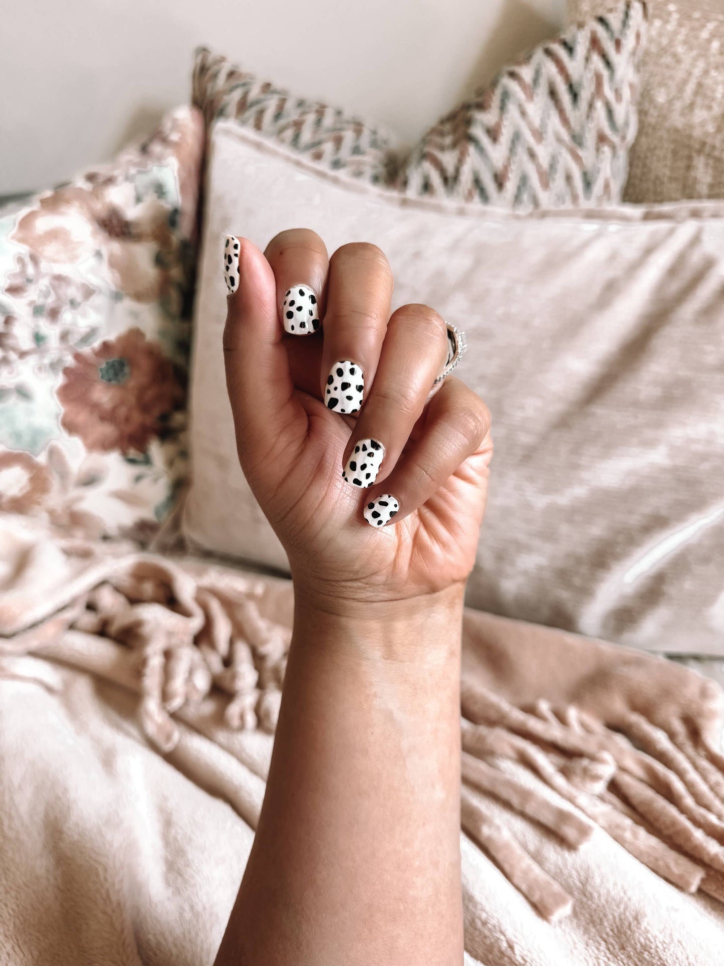 Ivy & Ash - Spotted | Classic Black & Ivory Dalmatian Print Nail Wrap