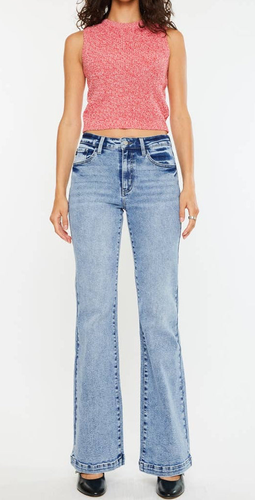 OPEN PACK HIGH RISE WIDE LEG FLARE JEANS