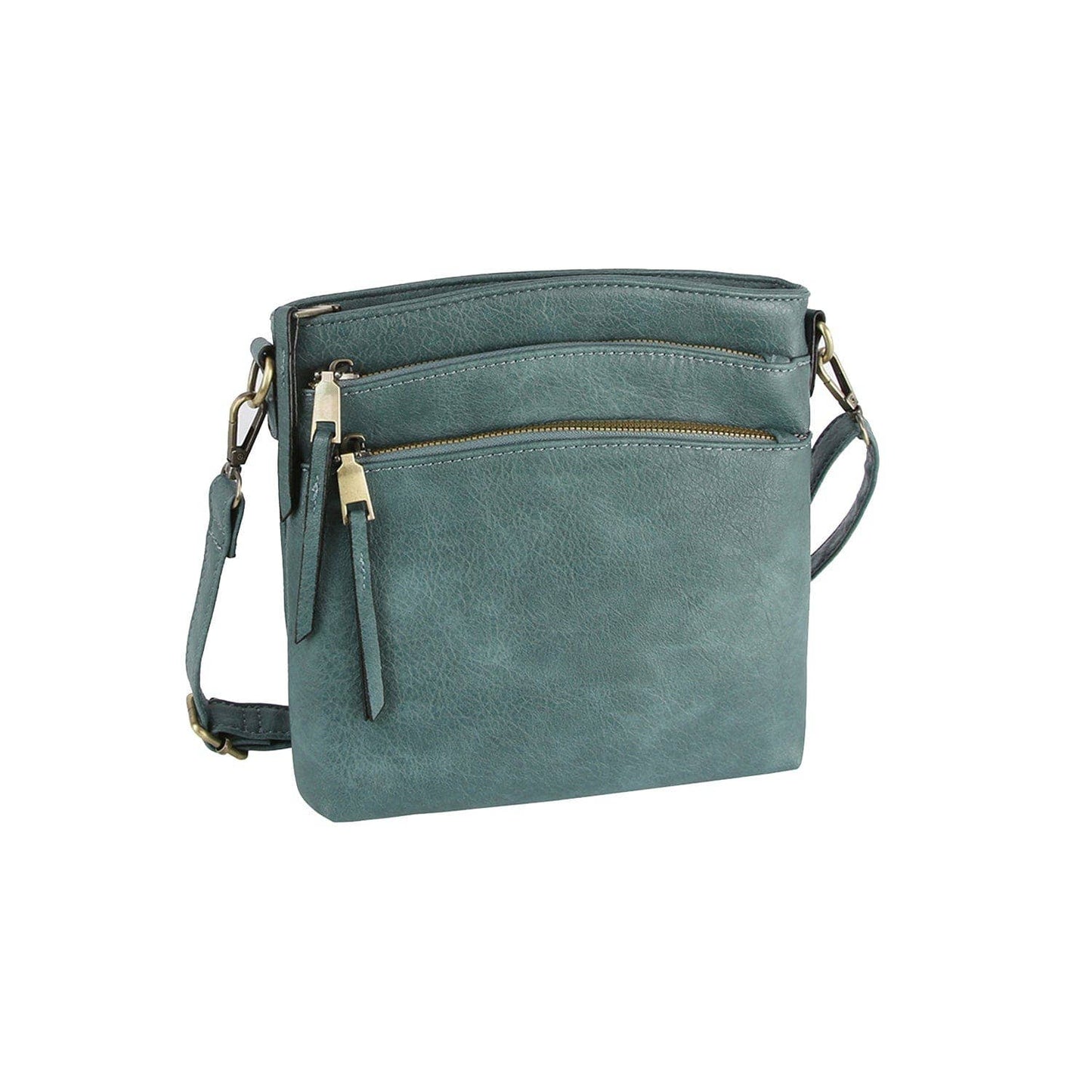 Triple Zipper Crossbody Bag