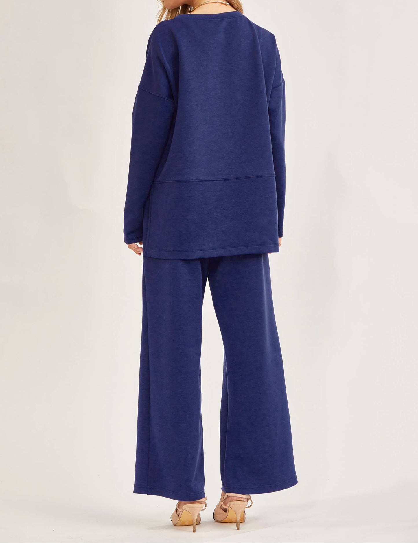 Tunic Top + Straight Pants Travel Modal Set