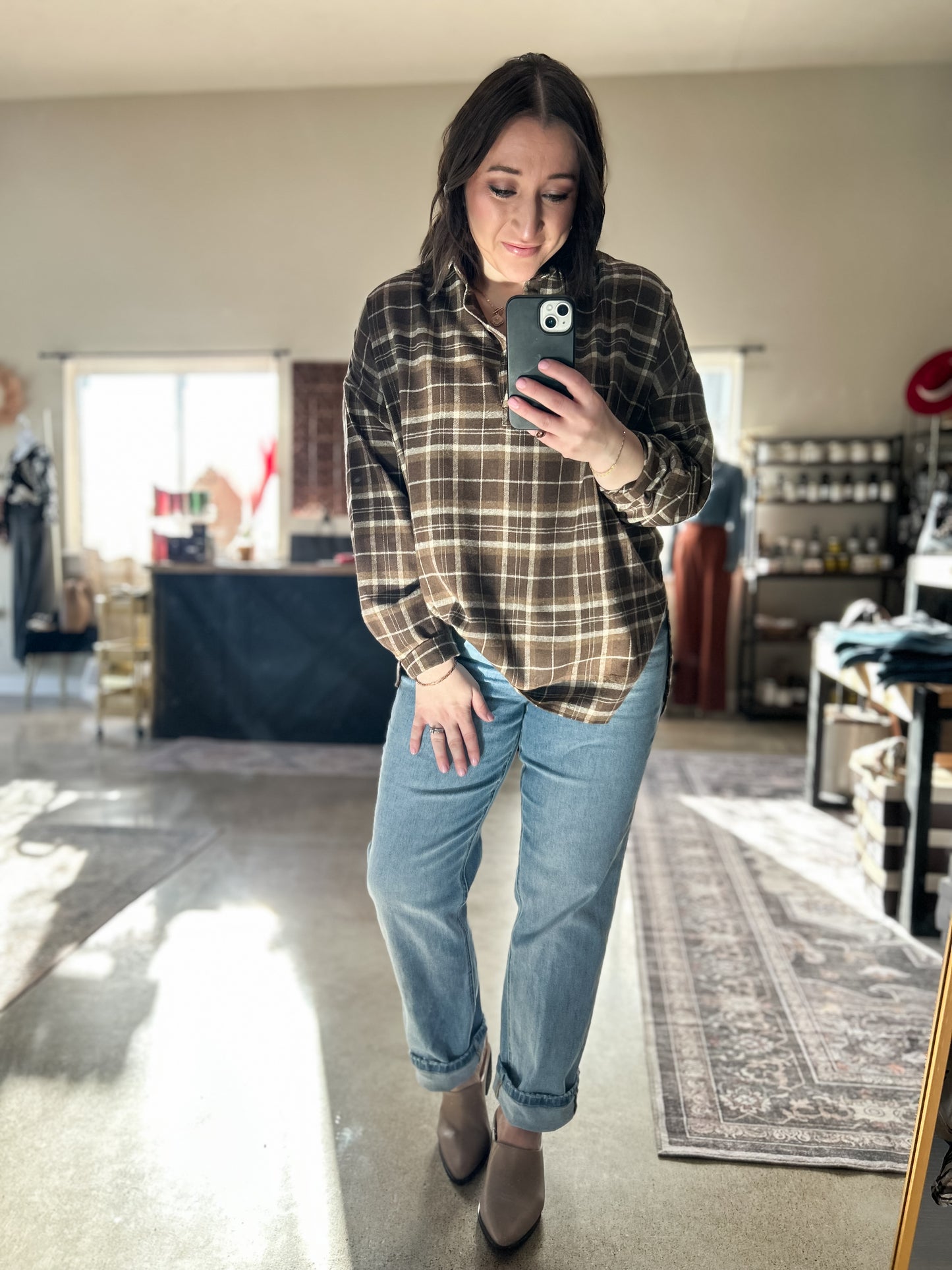 Plaid Pullover Shirt