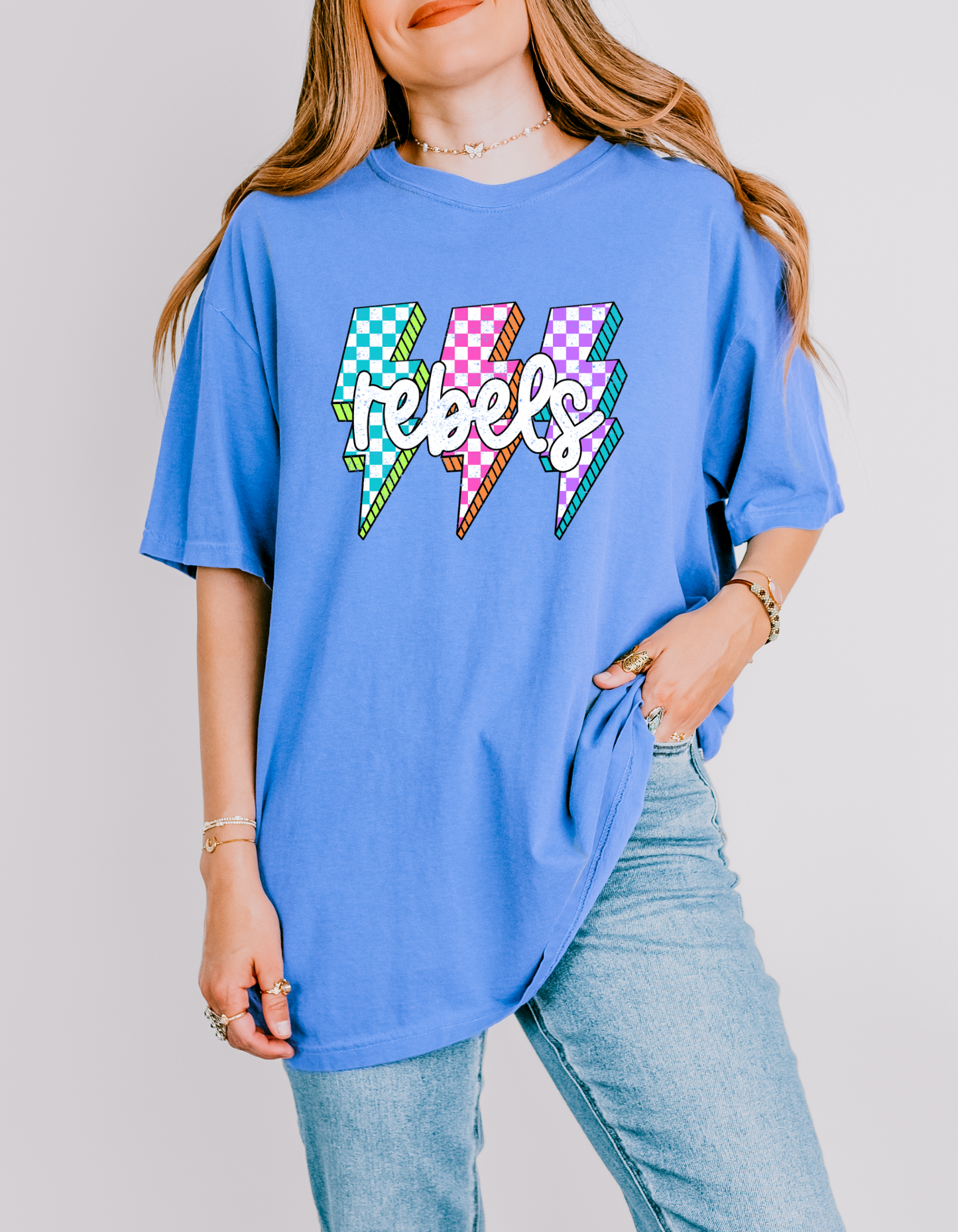 Rebels Lightening Graphic Top