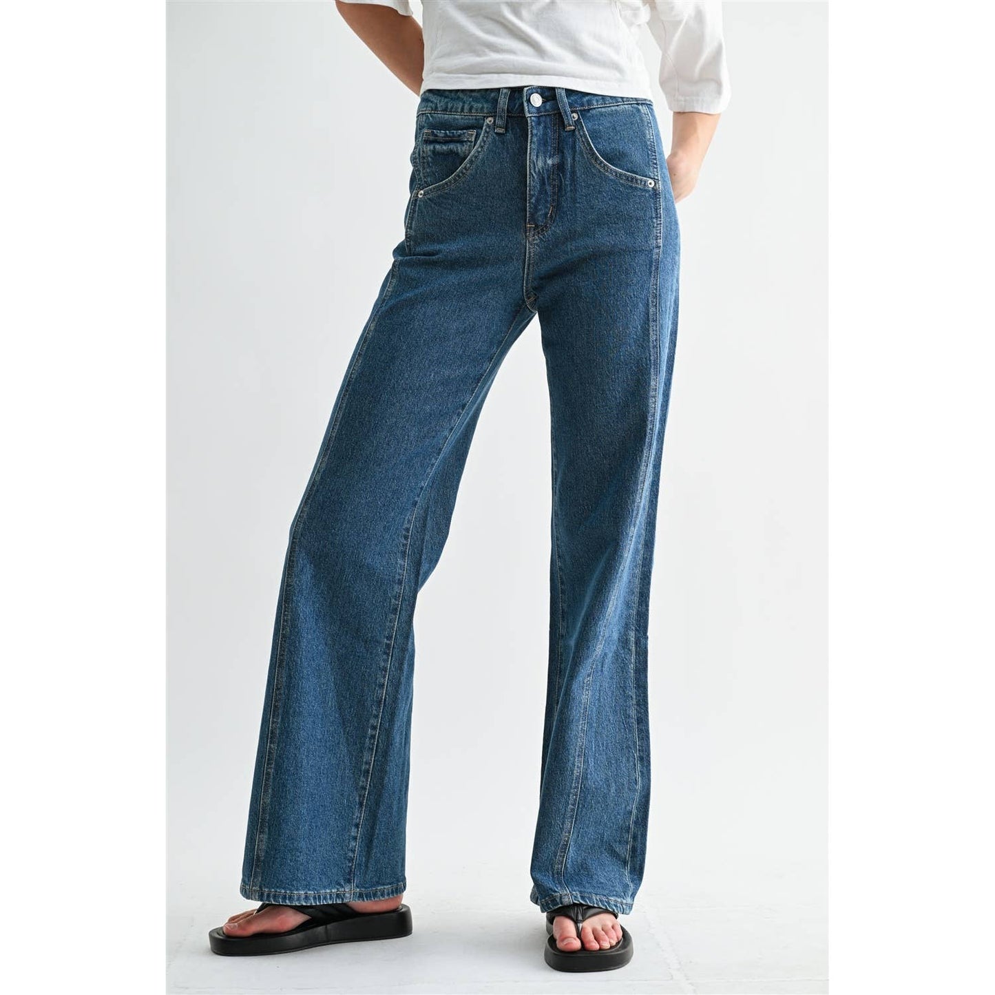 HIGH RISE WIDE LEG SIDE PANEL