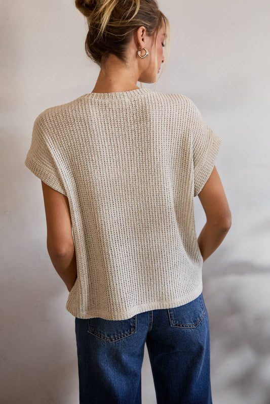 Knit Short Sleeve Top