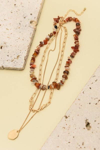 NATURAL STONE LAYER NECKLACE |