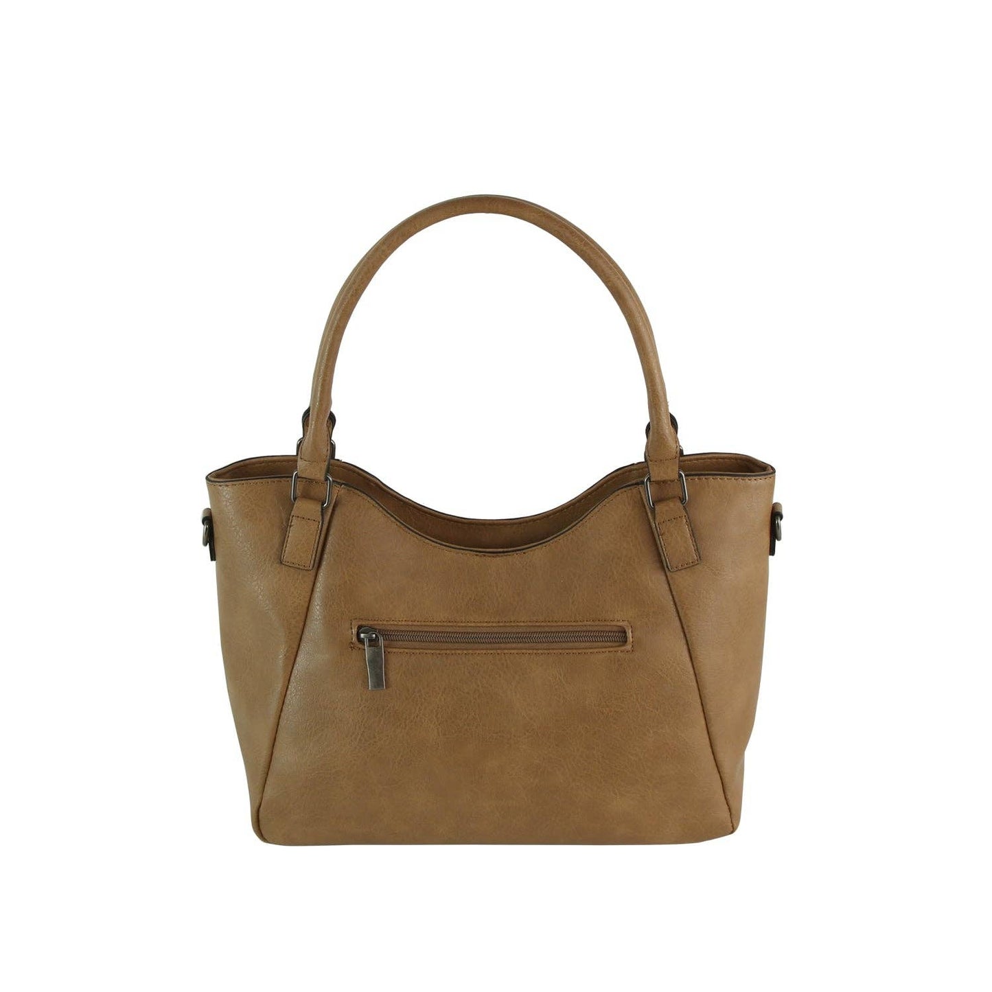 Whipstitch Tassel Bead Accented Shoulder Tote
