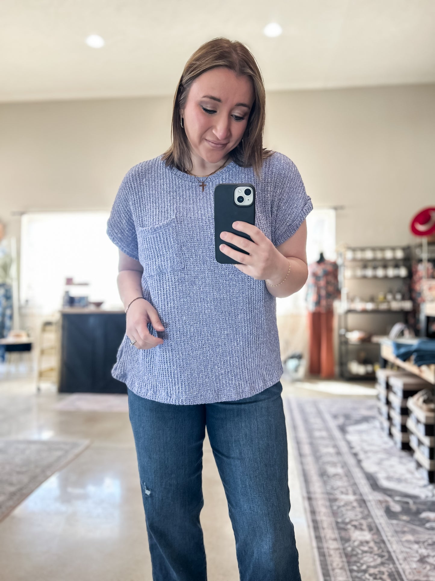 Knit Short Sleeve Top