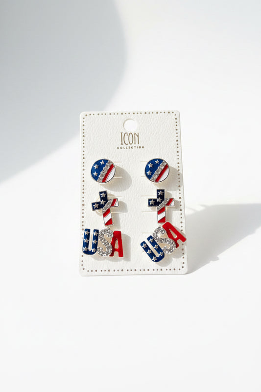 Blue Clover Studs