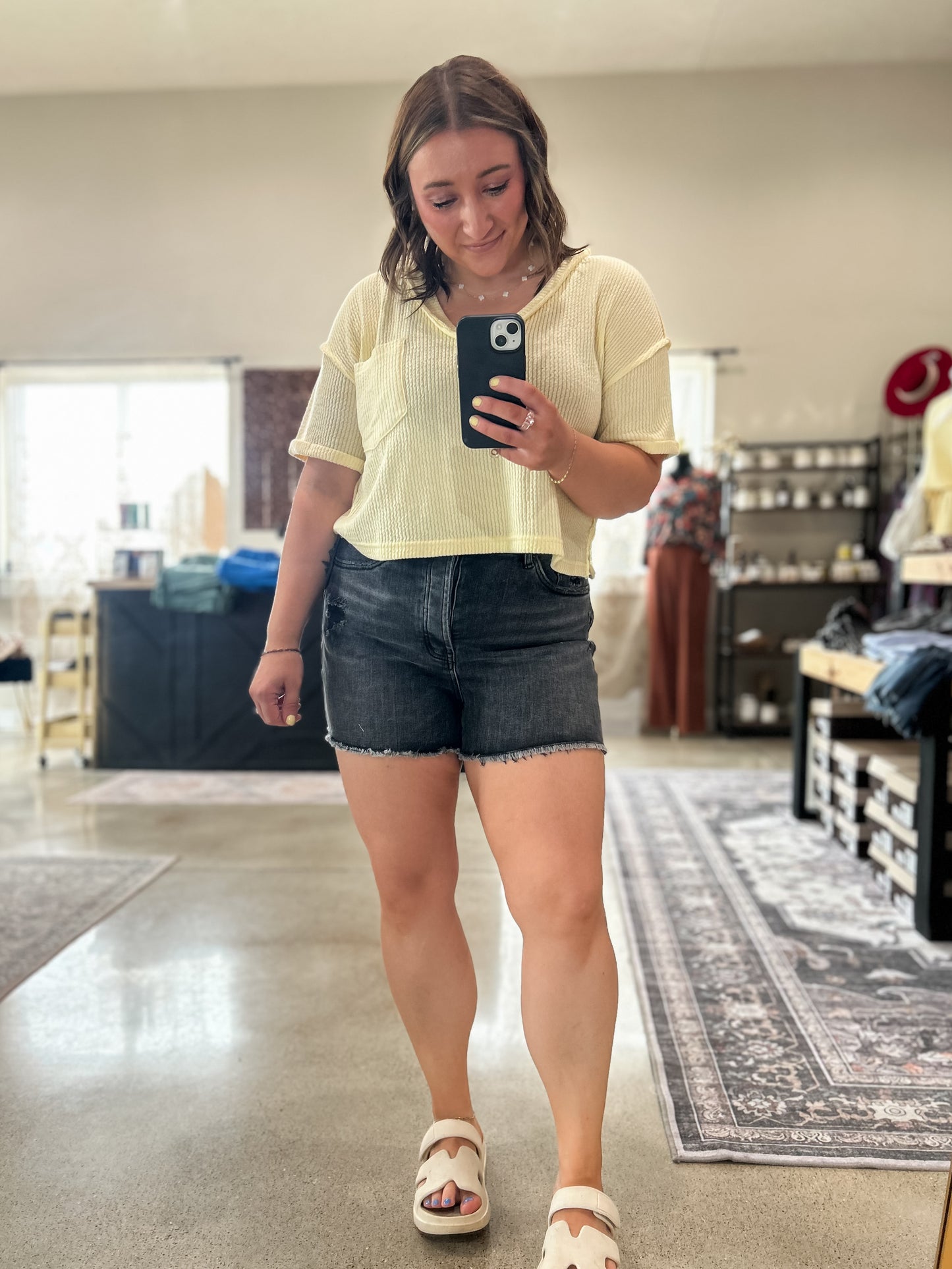Mica Denim - SUPER HIGH DISTRESSED SHORTS