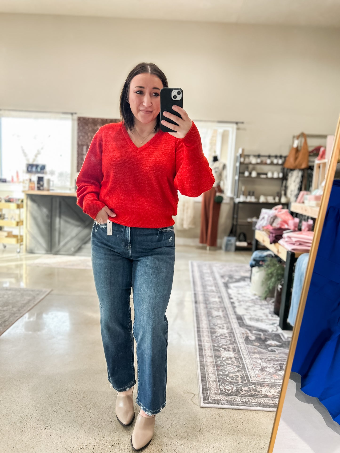 TUMMY CONTROL HIGH RISE STRAIGHT JEANS